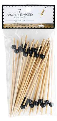 True Fabrications Simply Baked Long Cocktail Picks Black 750ml