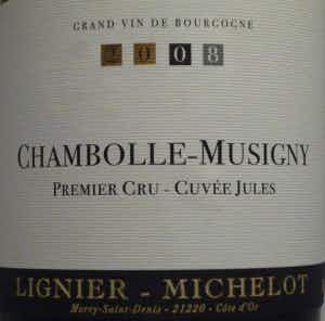 Lignier-Michelot Chambolle Musigny Cuvee Jules 2015