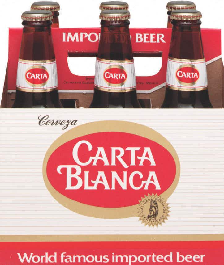 Carta Blanca Beer 6 pack 12oz Bottle