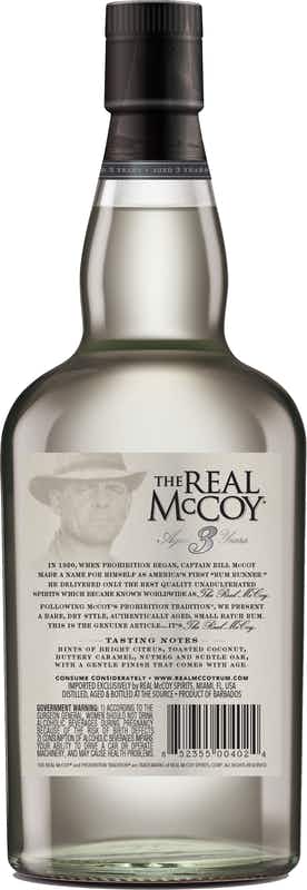 Real McCoy Rum 3 year old