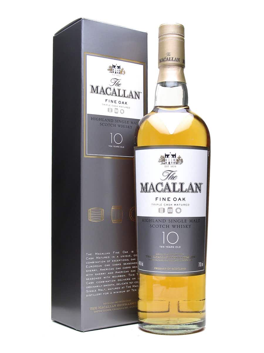 Macallan Fine Oak Single Malt Scotch Whisky 10 year old
