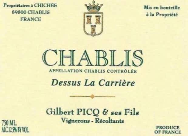 Gilbert Picq GILBERT PICQ CHABLIS DESSUS LA CARRIERE 2015 1.5L