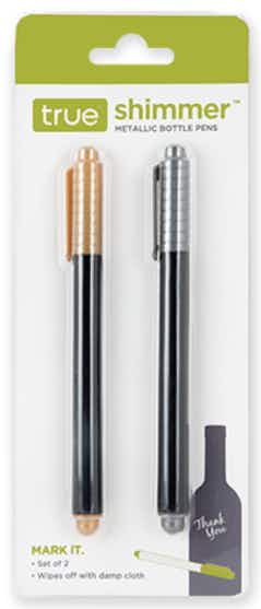 True Fabrications Shimmer Metallic Bottle Writing Pens