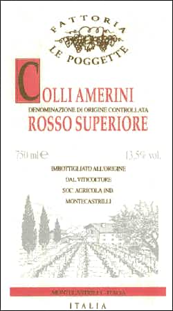 Le Poggette Colli Amerini Rosso Superiore 2010
