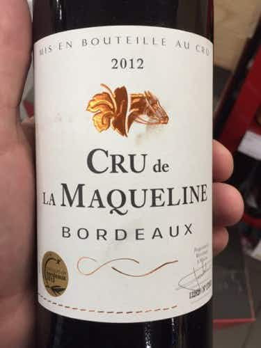 Cru de la Maqueline Bordeaux 2012