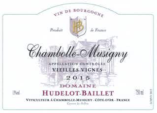 Domaine Hudelot-Baillet Chambolle Musigny Vieilles Vignes 2015