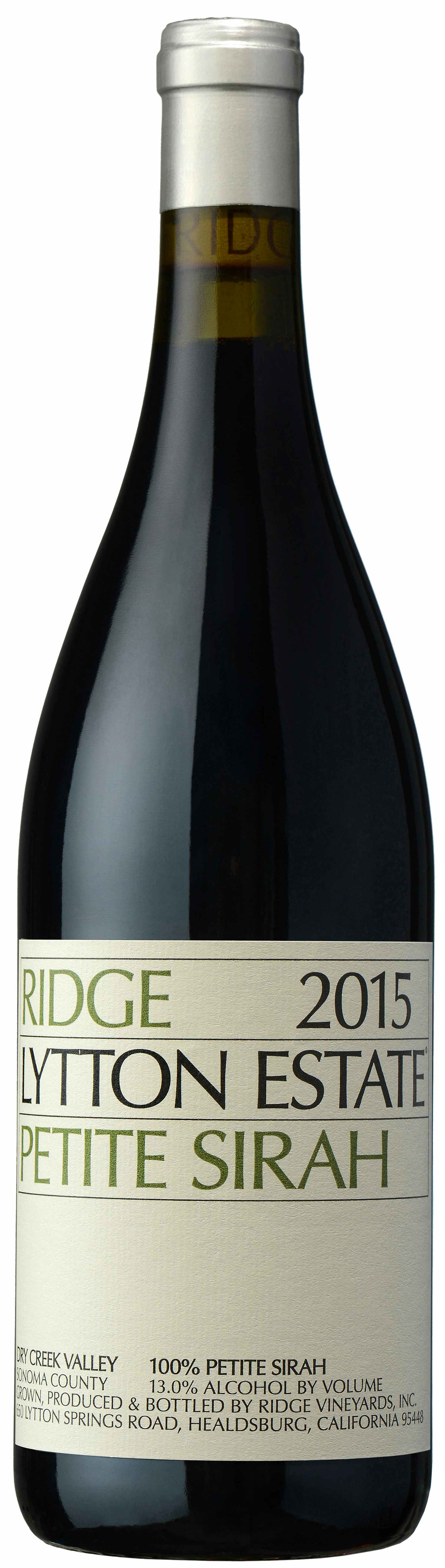 Ridge Vineyards Lytton Estate Petite Sirah 2015