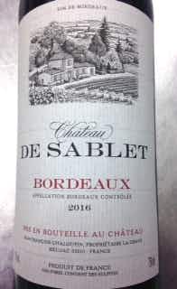 Château-de-Sablet Bordeaux 2016