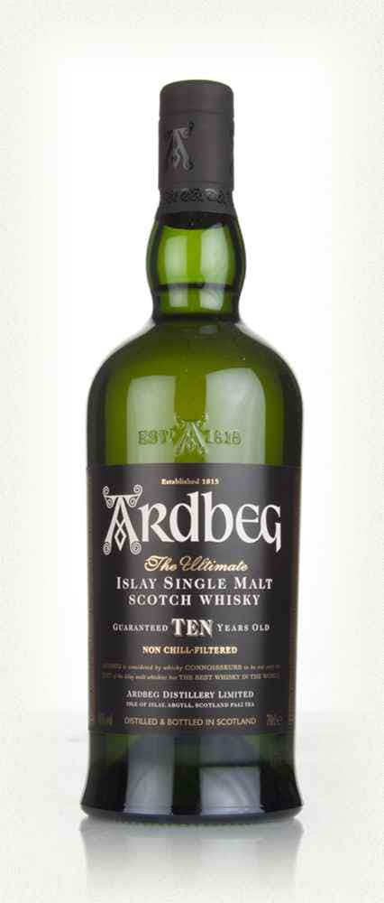 Ardbeg Distillery Single Malt Scotch Whisky 10 year old