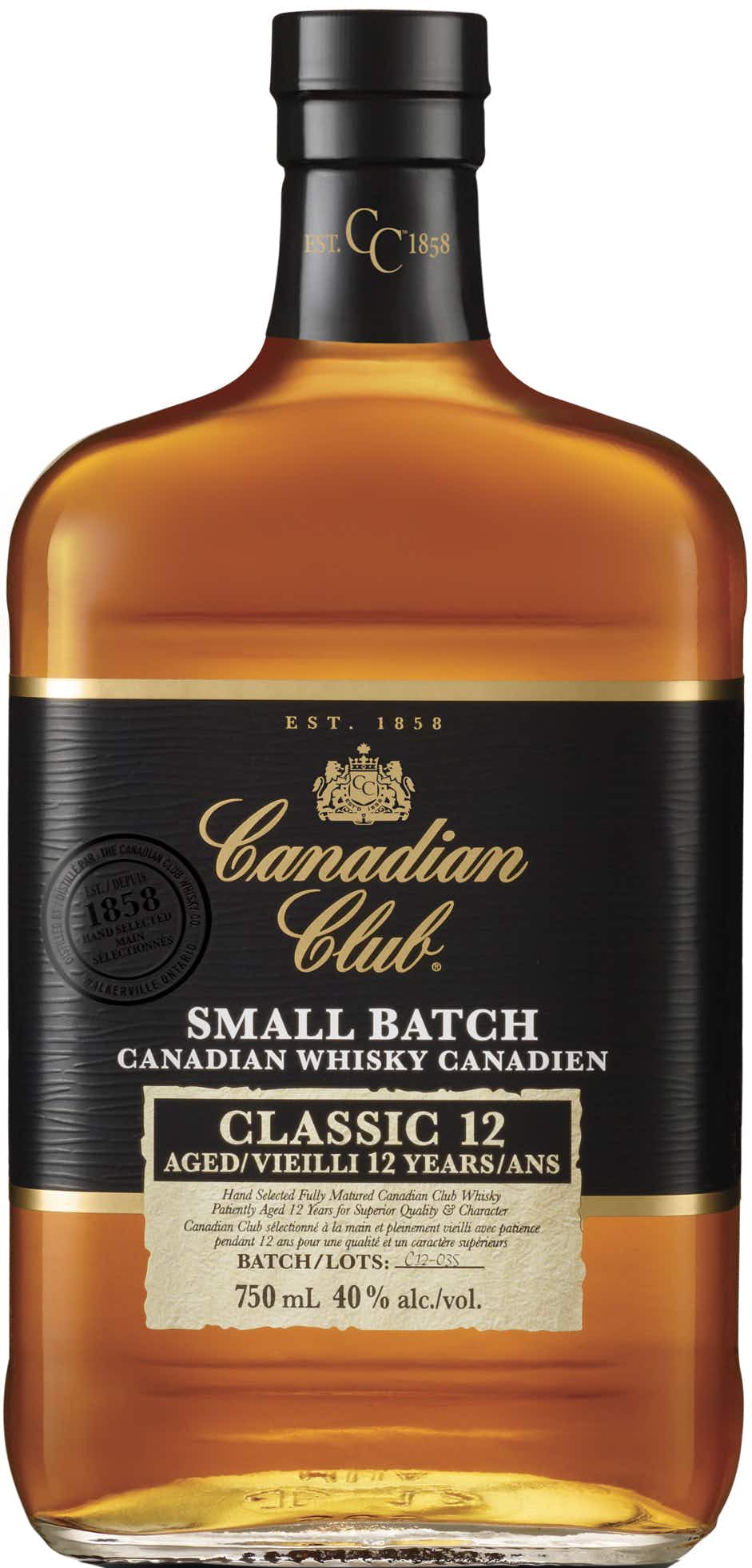 Canadian Club Classic Canadian Whisky 12 year old 1.75L