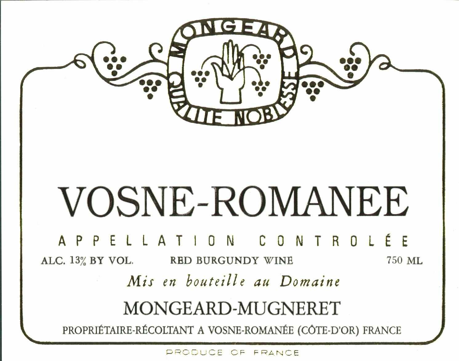 Domaine Mongeard Mugneret Vosne-Romanée 2016
