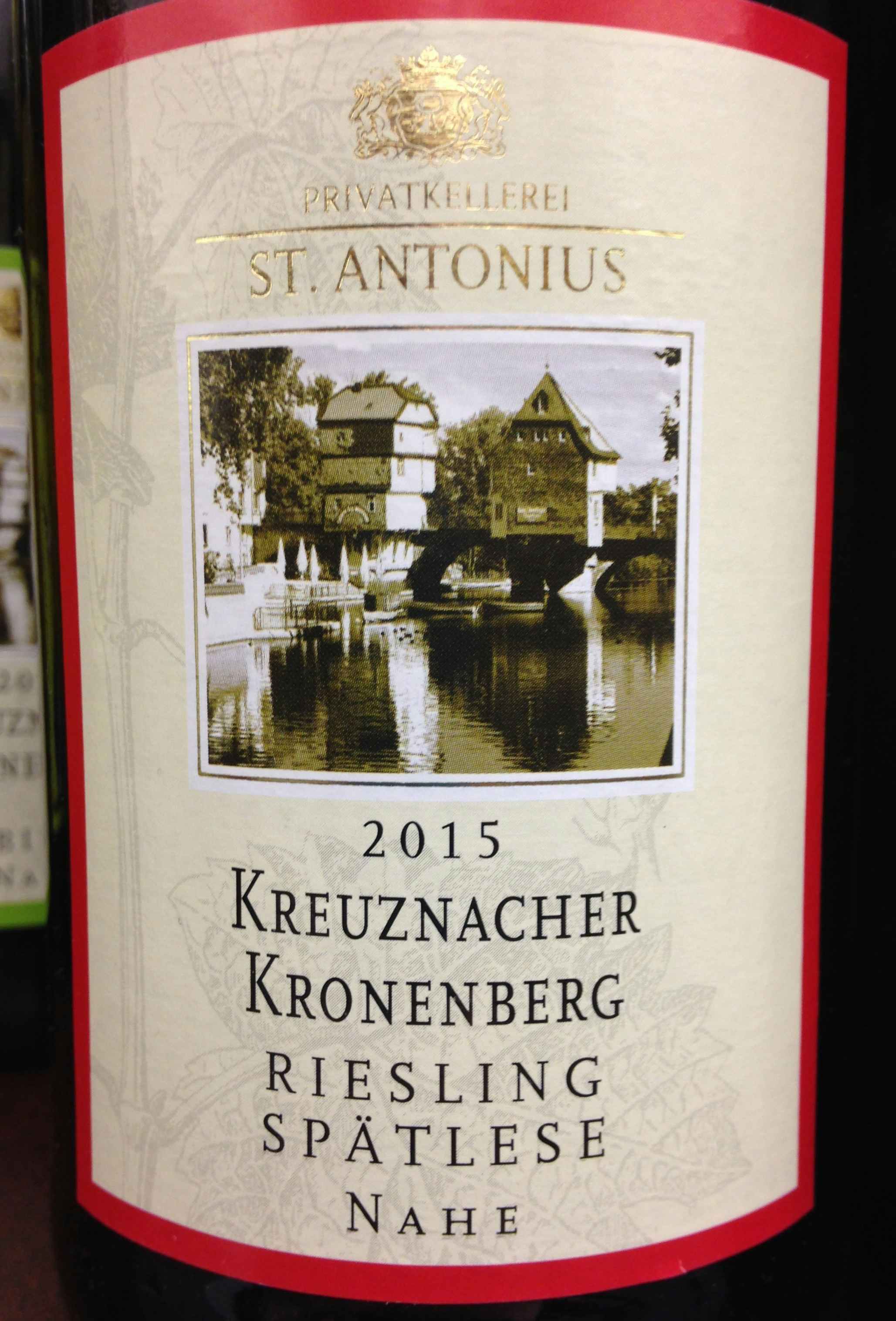 Privatkellerei St. Antonius Kreuznacher Kronenberg Riesling Spätlese 2016