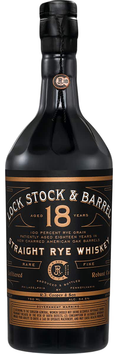 Lock Stock and Barrel Straight Rye Whiskey 18 year old