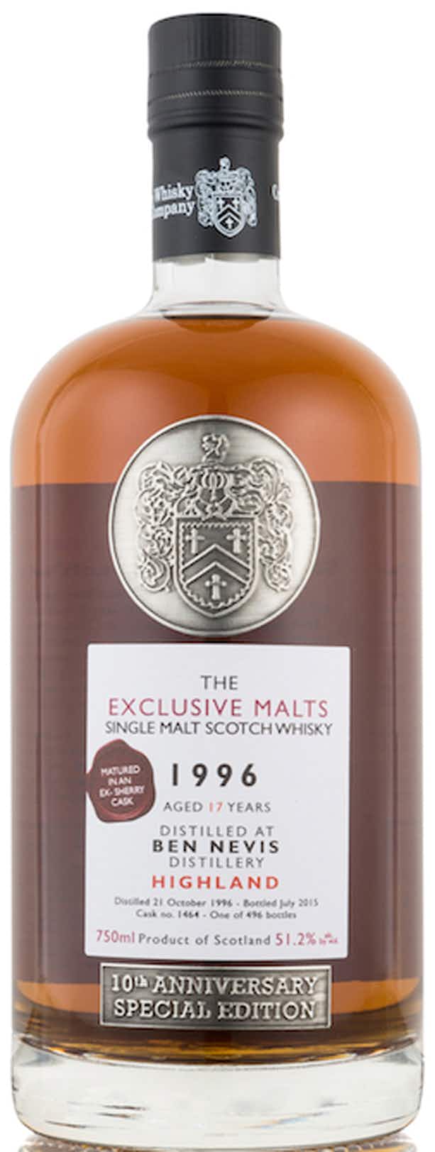 Ben Nevis The Exclusive Malts Single Malt Scotch Whisky 1996