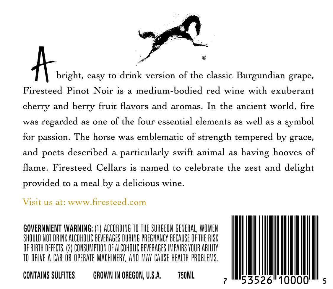 Firesteed Willamette Valley Pinot Noir 2014