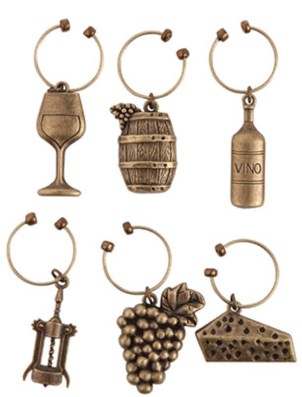 True Fabrications Grapevine Vineyard Wine Charms by Twine