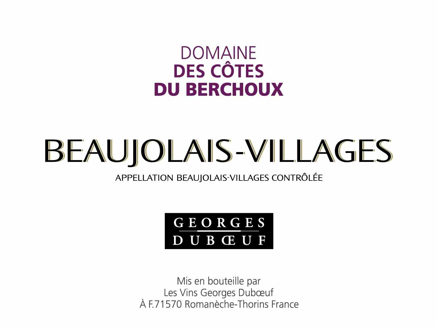 Georges Duboeuf Beaujolais Villages 2016