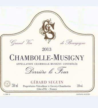 Domaine Gerard Seguin Chambolle Musigny Derrière le Four 2015