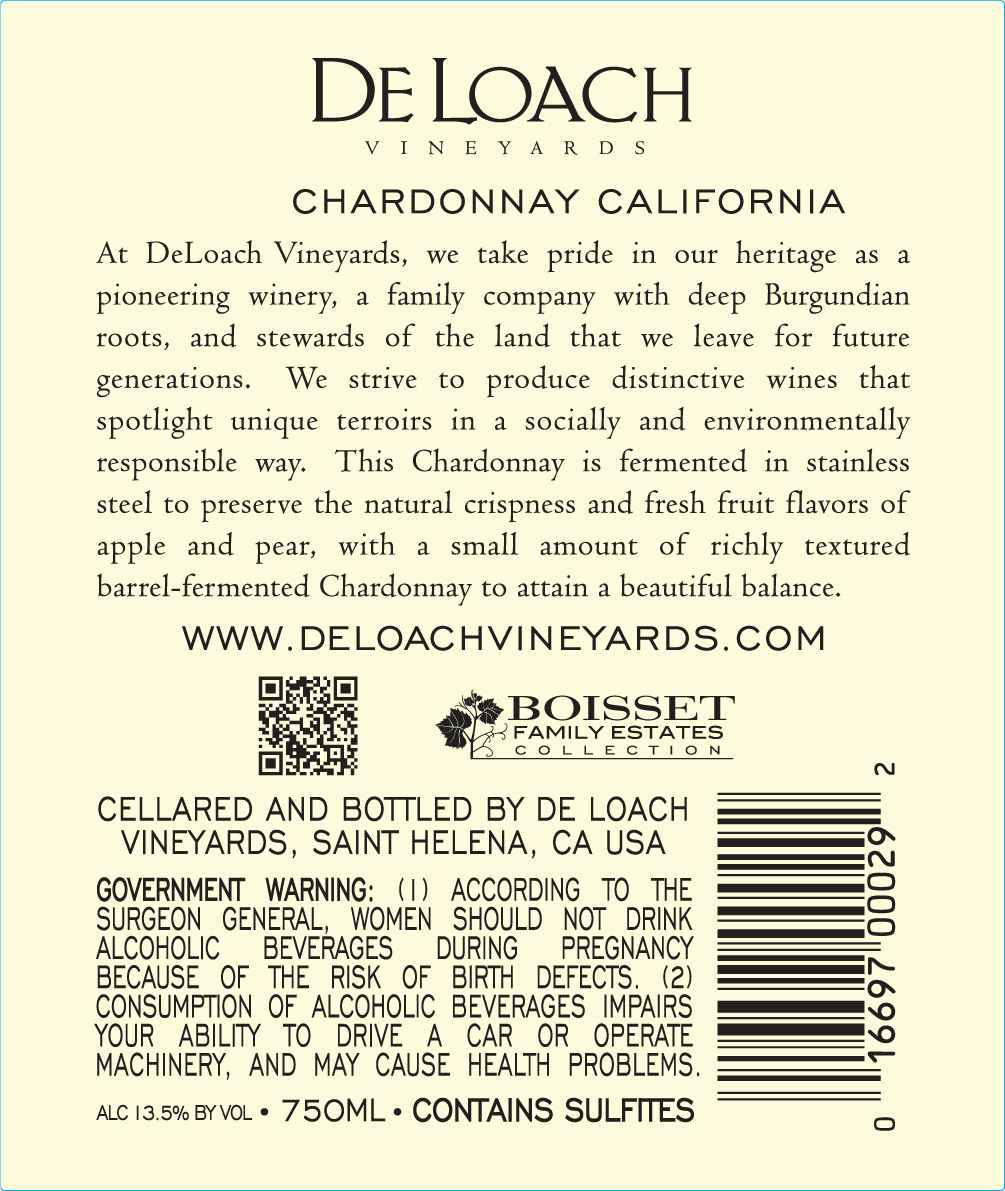 DeLoach Heritage Reserve Chardonnay 2016