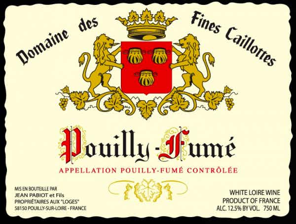 Domaine Jean Pabiot et Fils Pouilly Fumé Domaine des Fines Caillottes 2017