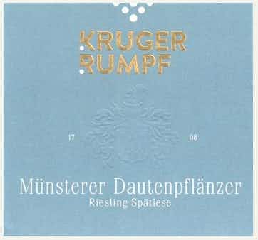 Kruger-Rumpf Munsterer Dautenpflanzer Riesling Spatlese 2016
