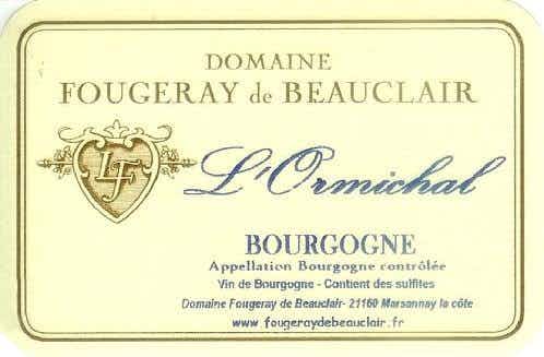 Domaine Fougeray de Beauclair L'Ormichal Blanc 2015