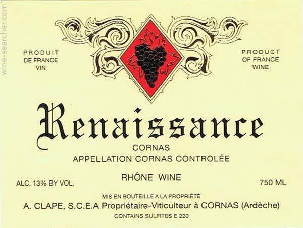 Domaine Auguste Clape Cornas Renaissance 2015
