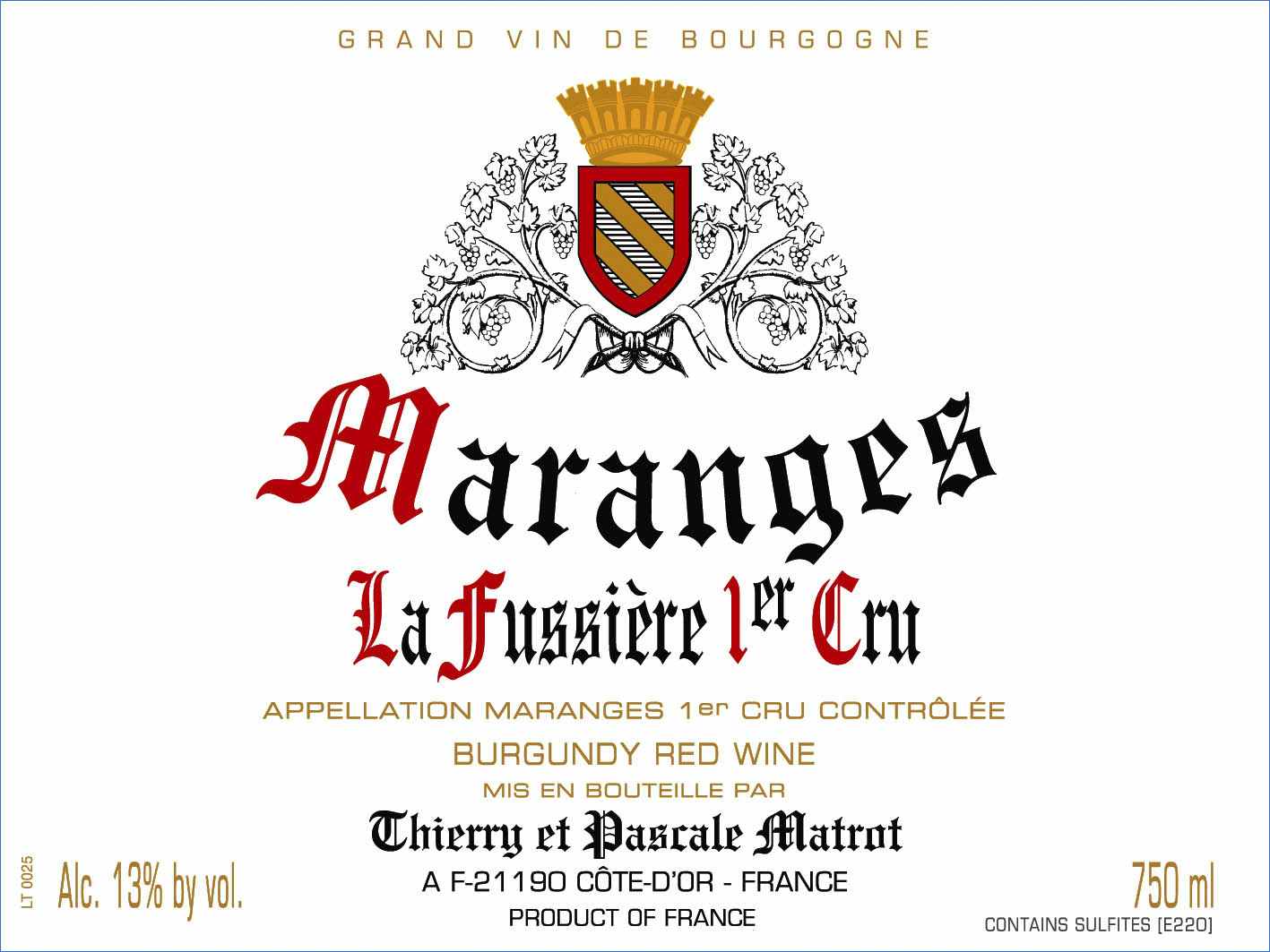 Domaine Matrot Maranges Fuserie 2014