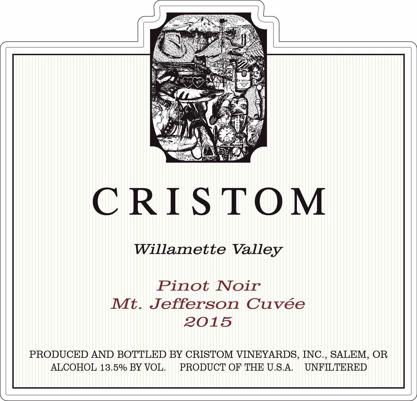 Cristom Mt. Jefferson Cuvee Pinot Noir 2015