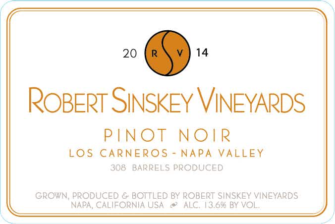 Robert Sinskey Pinot Noir 2014