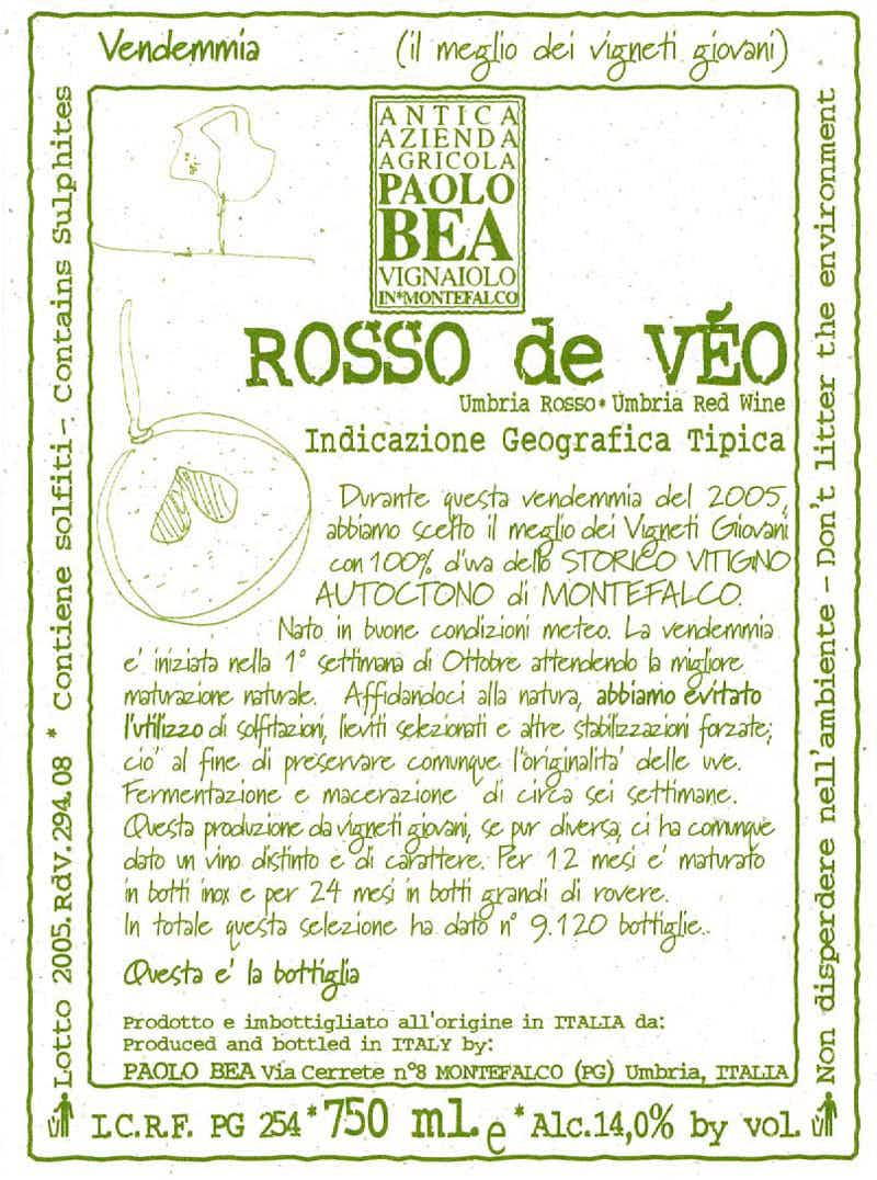 Paolo Bea Rosso de Veo 2011