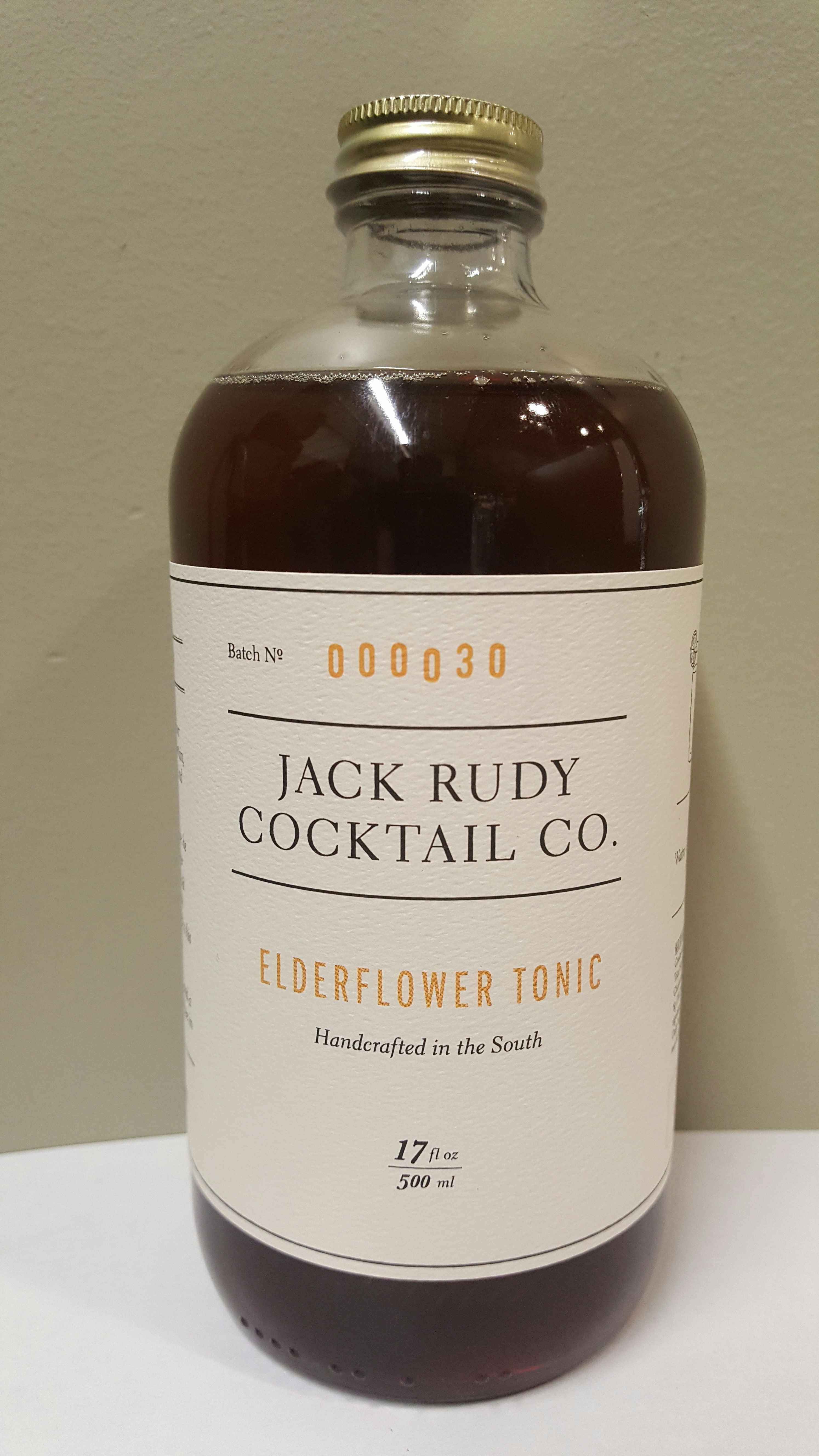 Jack Rudy Cocktail Co. Elderflower Tonic 500ml Bottle