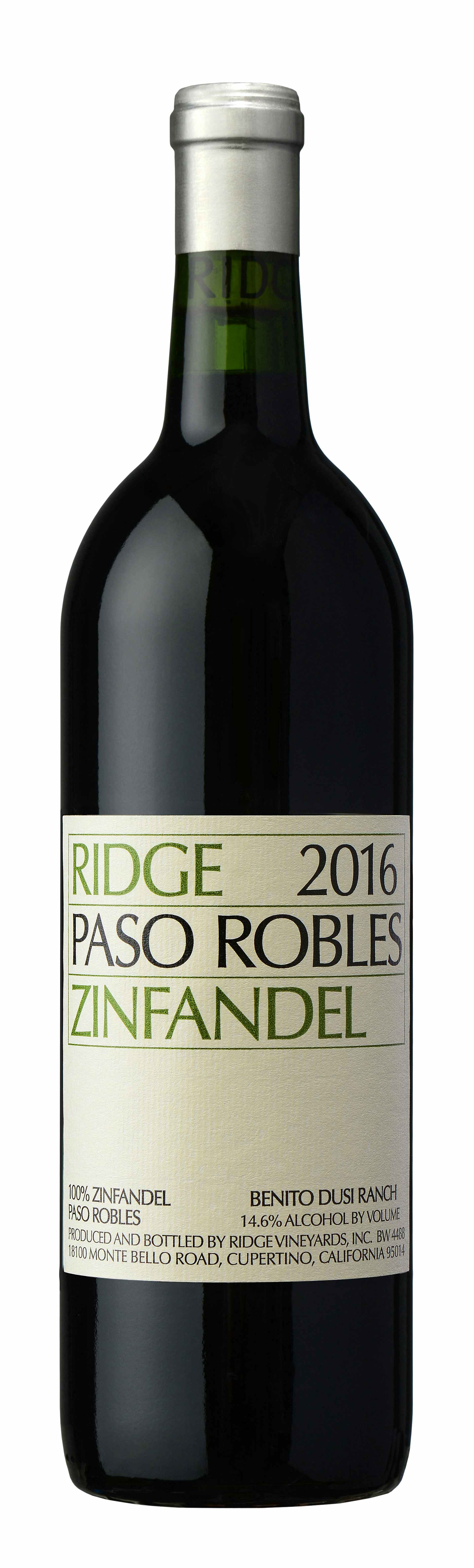 Ridge Vineyards Paso Robles Zinfandel 2016