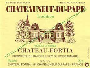 Château-Fortia Chateauneuf du Pape Tradition 2015