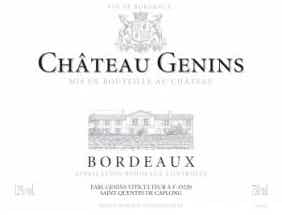 Chateau Genins Bordeaux 2017 1.5L
