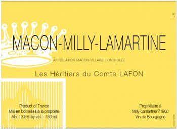 Domaine Les Heritiers du Comte Lafon Mâcon Milly Lamartine 2016
