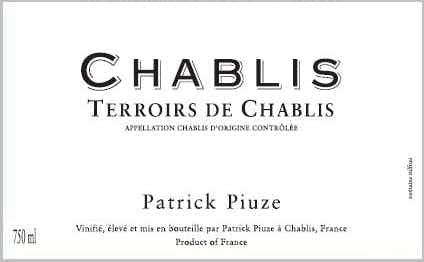 Patrick Piuze Chablis Terroirs de Chablis 2017
