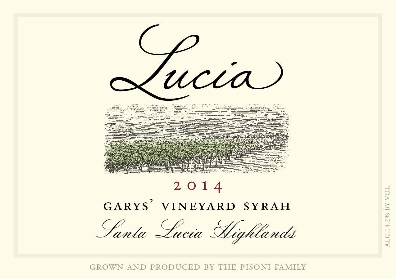 Lucia LUCIA SYRAH GARYS VNYD 14 750ML LUCIA GARY'S VINEYARD SYRAH 2014