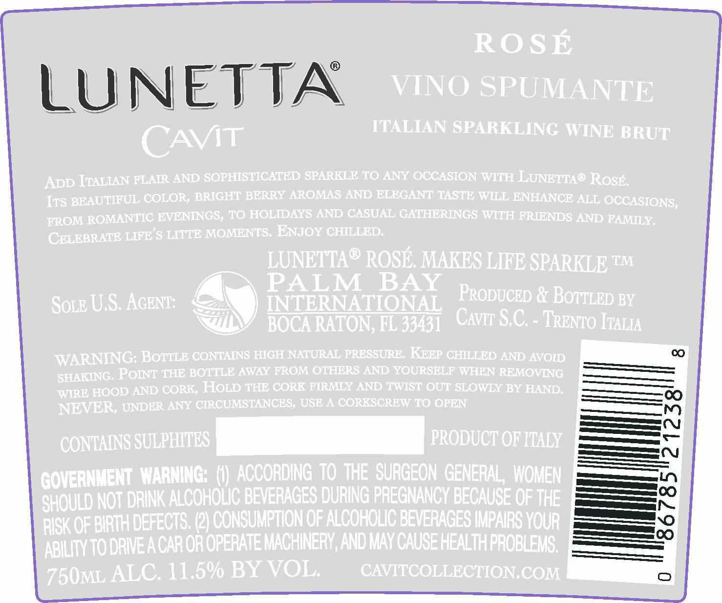 Lunetta Prosecco Rose