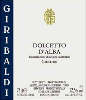 Giribaldi Dolcetto d'Alba Schiena del Crottino 2015
