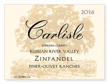 Carlisle Piner-Olivet Ranches Zinfandel 2016