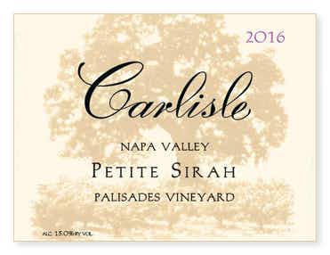 Carlisle Palisades Vineyard Petite Sirah 2016