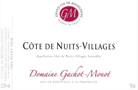 Domaine Gachot Monot Côte de Nuits Villages 2016