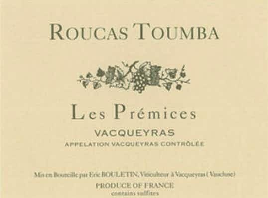 Roucas Toumba Vacqueyras Blanc Prémices