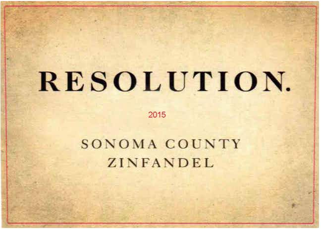 Branham Resolution Zinfandel 2015