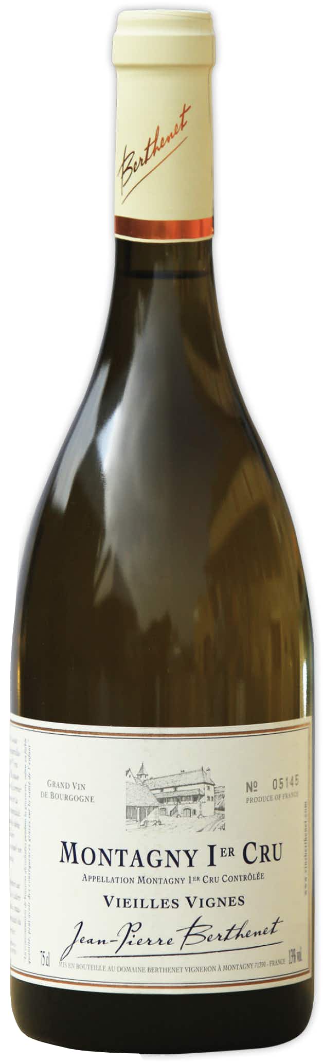 Domaine Jean Pierre Berthenet Montagny Vielles Vignes Blanc 2016