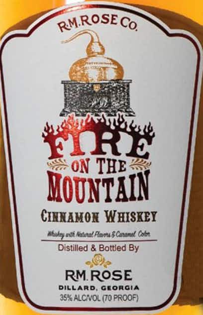 R. M. Rose Distillers Fire on the Mountain Cinnamon Whiskey