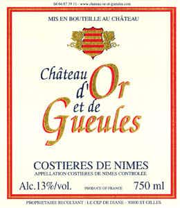 Château-d'Or-et-de-Gueules Costieres de Nimes Les Cimels 2003
