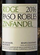 Ridge Vineyards Paso Robles Zinfandel 2016