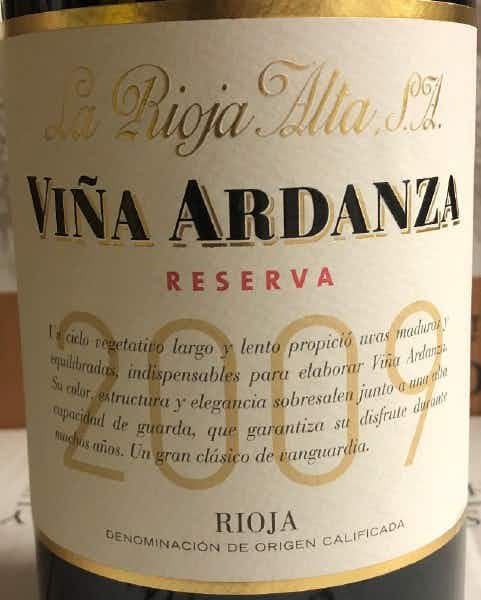 La Rioja Alta Viña Ardanza Reserva 2009